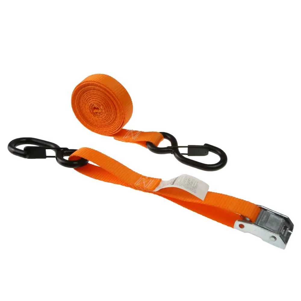 1 x 20' Orange Cam Strap W/ S-Hook and Keeper