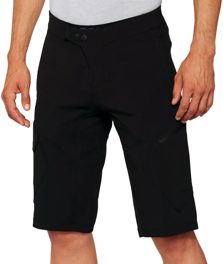 100% Ridecamp Shorts with Liner - Black, Size 28