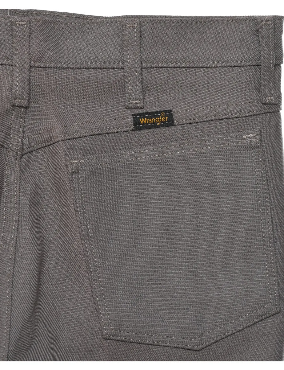 1970s Wrangler Grey Straight-Fit Smart Trousers - W30 L21