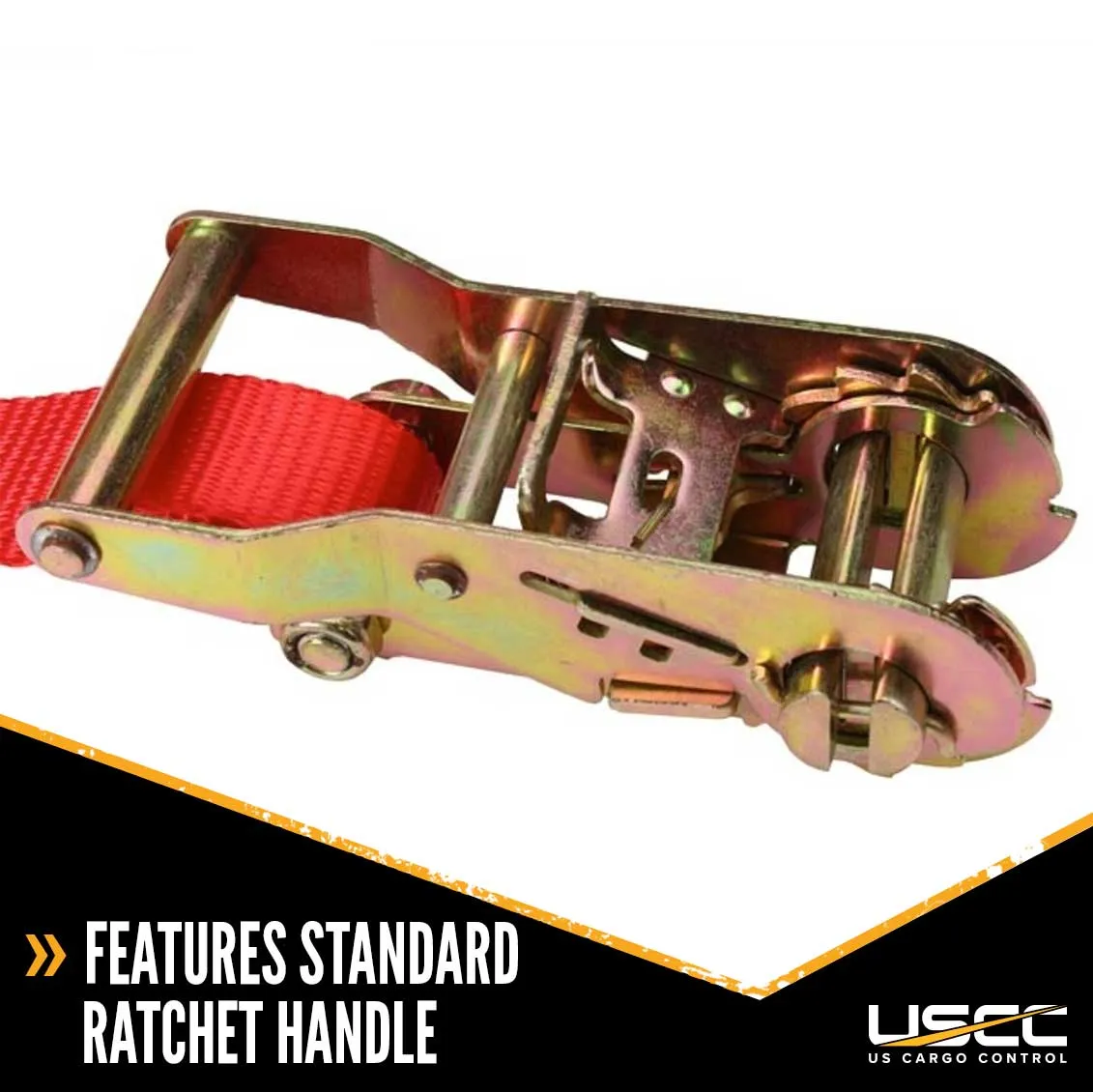 1" x 20' Ratchet Strap w/ Vinyl Coated Wire Hooks