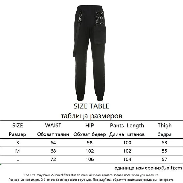 2021 HEYounGIRL Cargo Pants Casual Joggers High Waist Korean Style Ladies Pants Sizes S - L