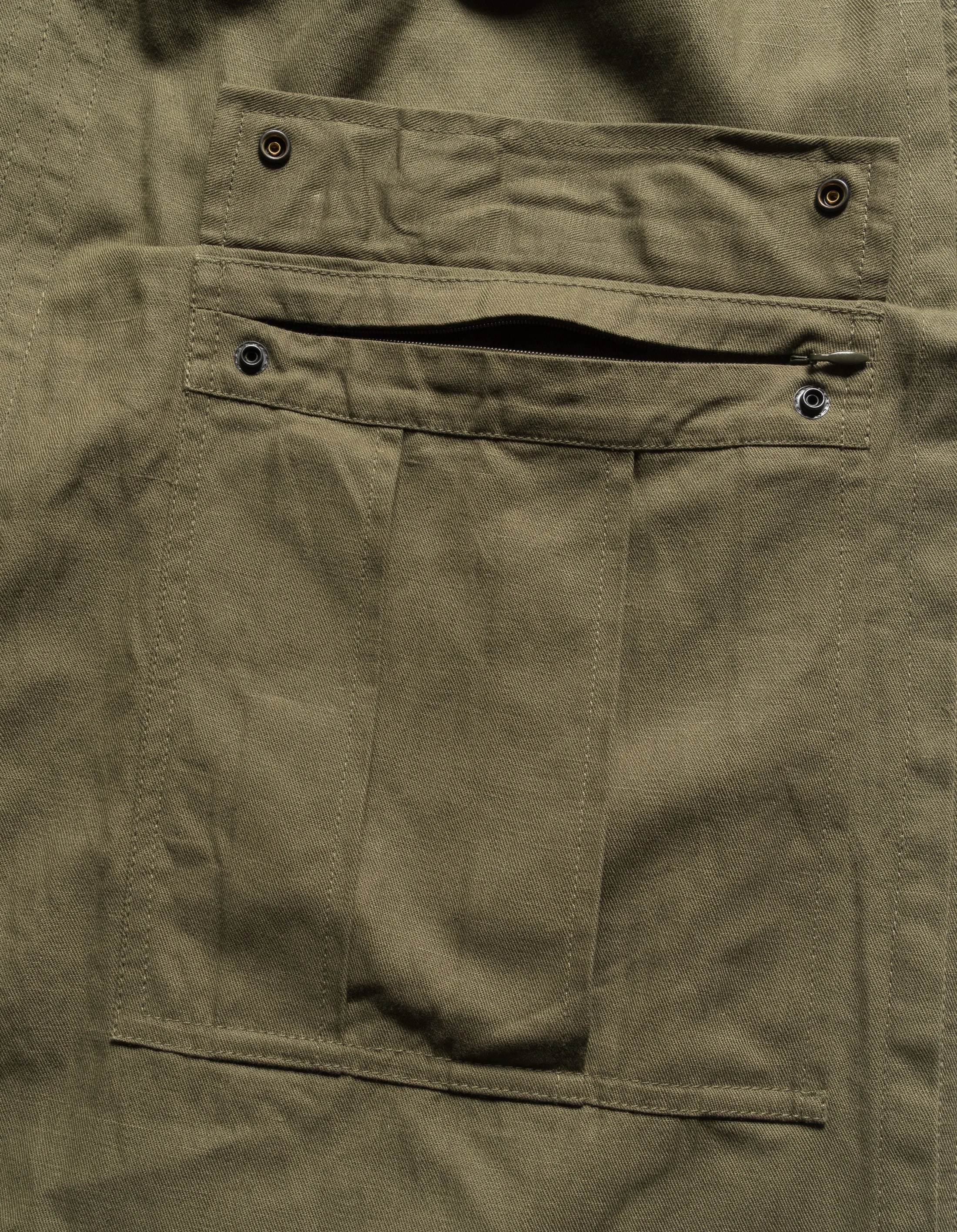 6008 Cobra Asym Cargo Hakama Pants Olive OG-107F