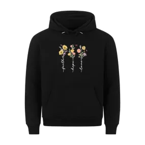 Aktion: Faith Hope Love Flower Hoodie