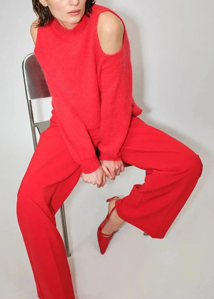 ALAIN STRAIGHT LEG PANTS | BRIGHT RED