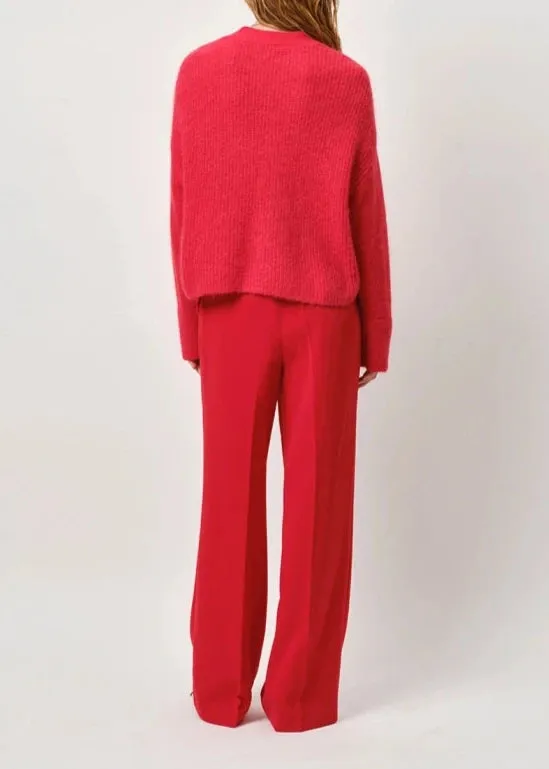 ALAIN STRAIGHT LEG PANTS | BRIGHT RED