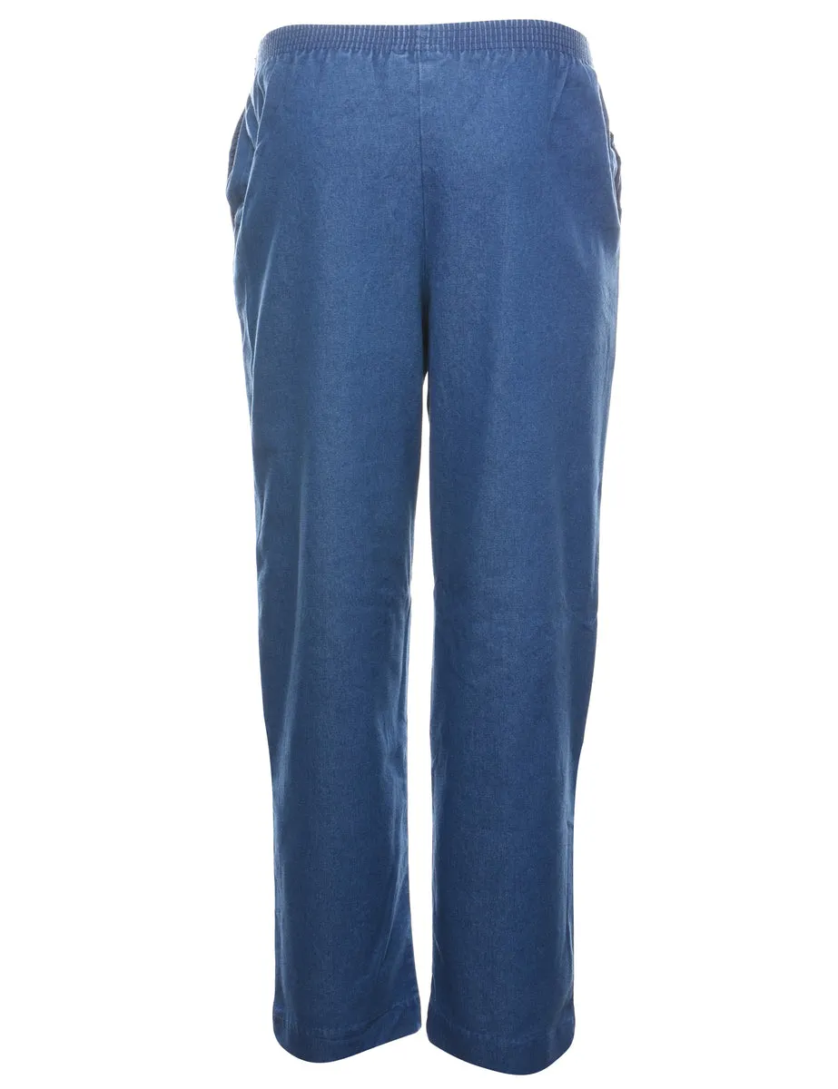 Alfred Dunner Medium Wash Denim Trousers - W24 L29