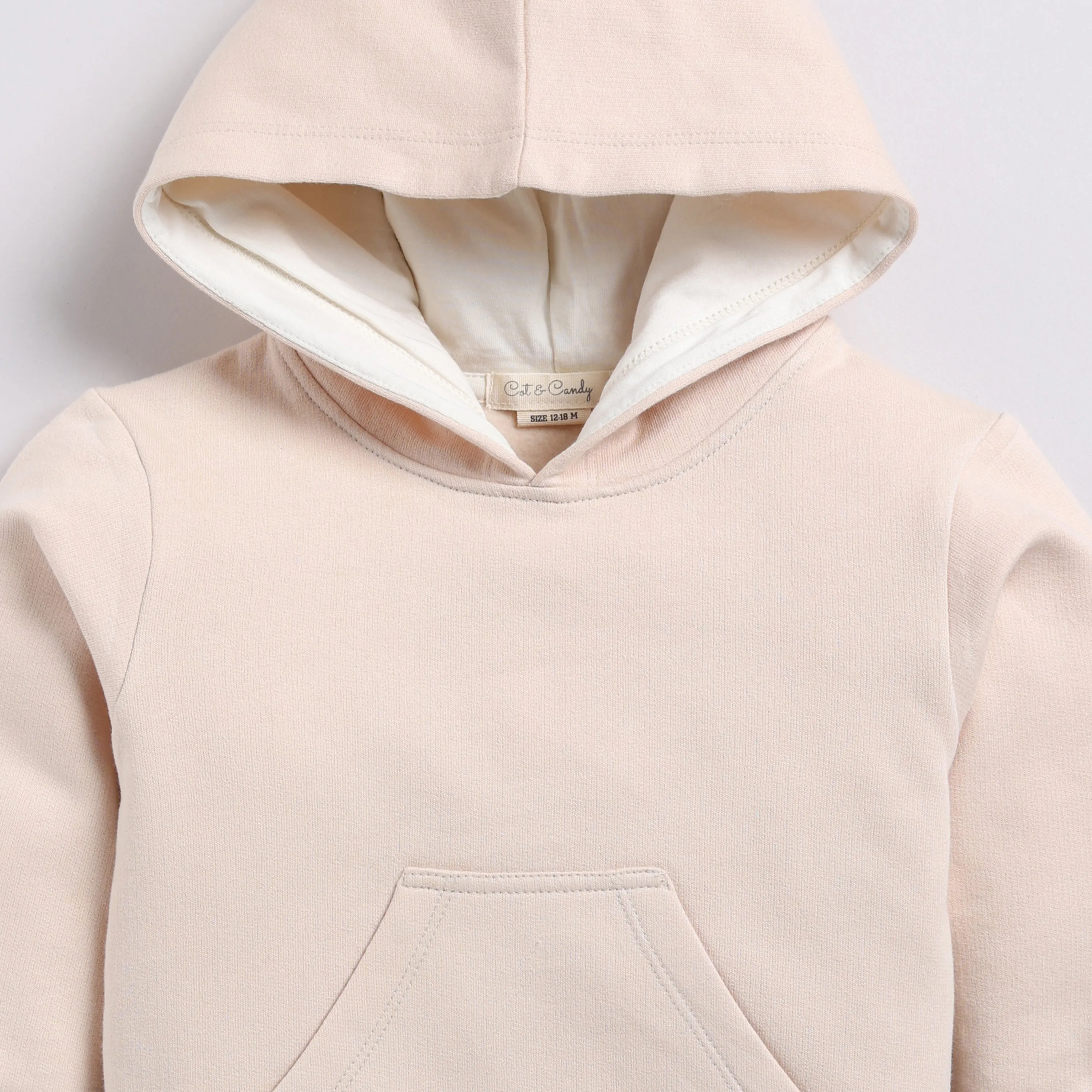 Almond Organic Fleece Hoodie & Jogger Set