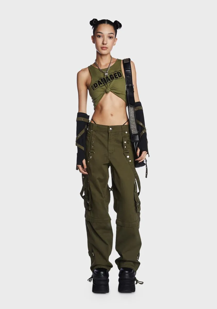 Army Zip Off Crush Pants