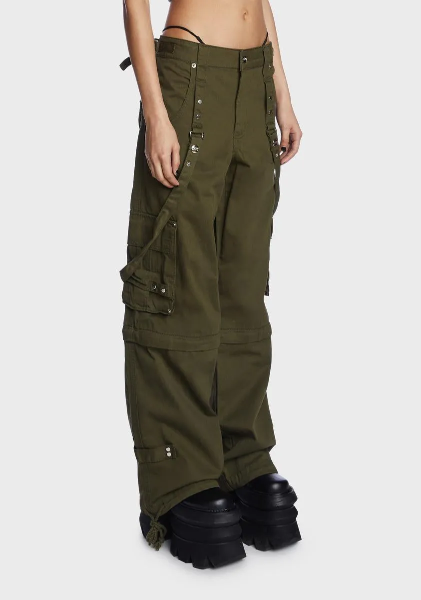 Army Zip Off Crush Pants