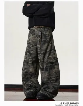 Baggy Fit Camouflage Cargo Pants