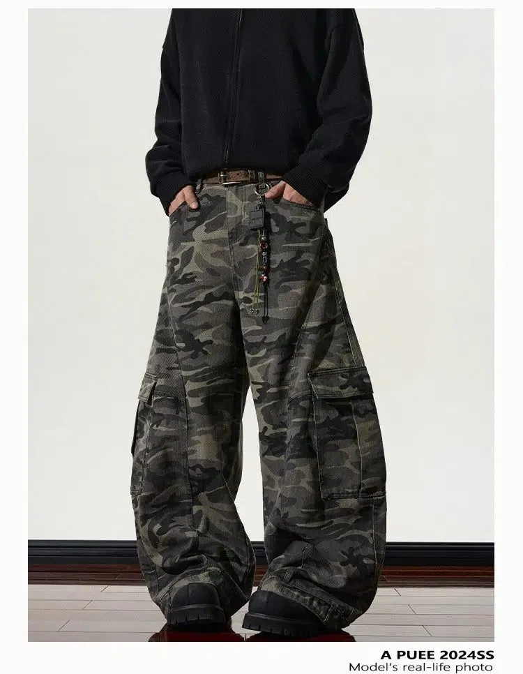 Baggy Fit Camouflage Cargo Pants