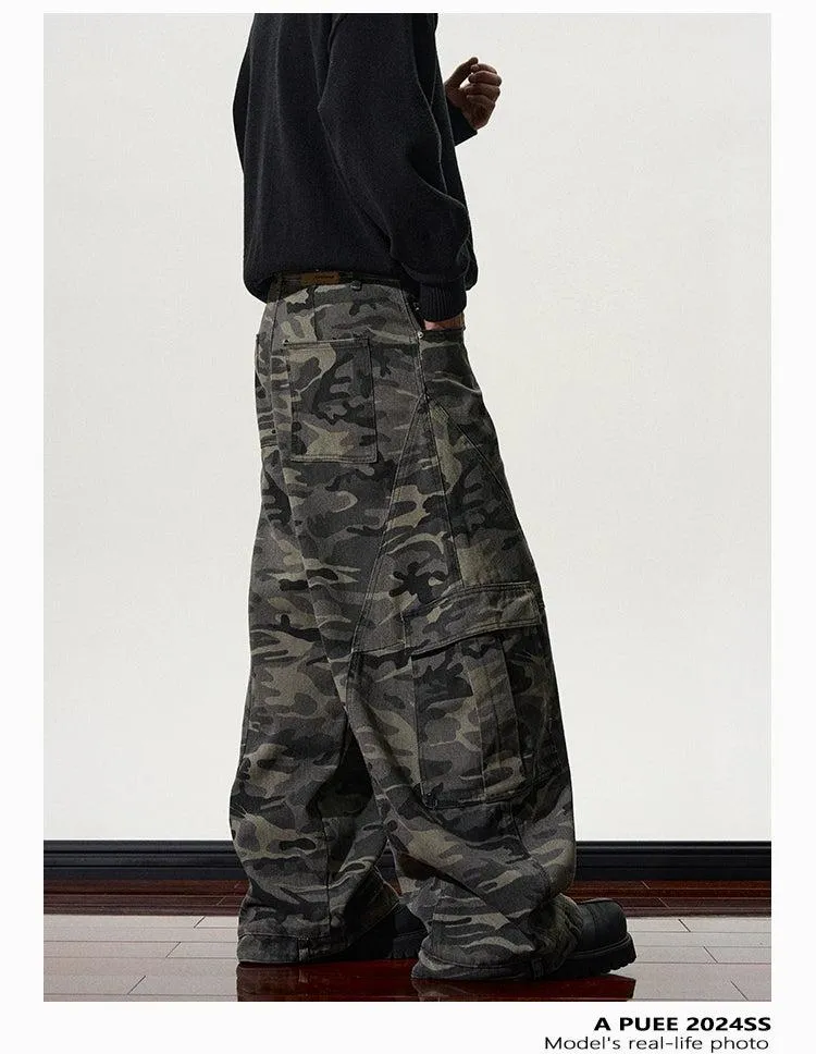 Baggy Fit Camouflage Cargo Pants