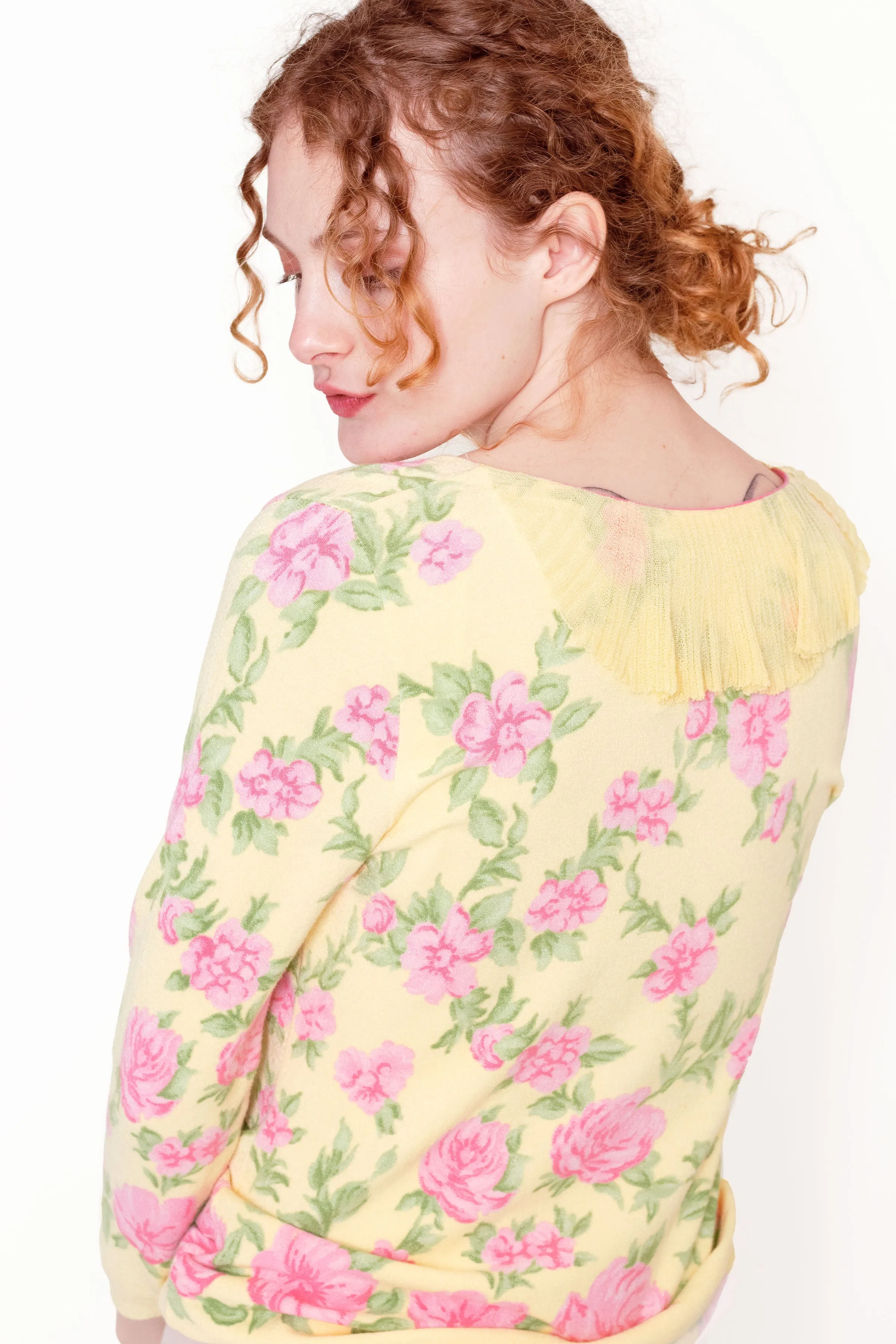 Blumarine Yellow Floral sweater