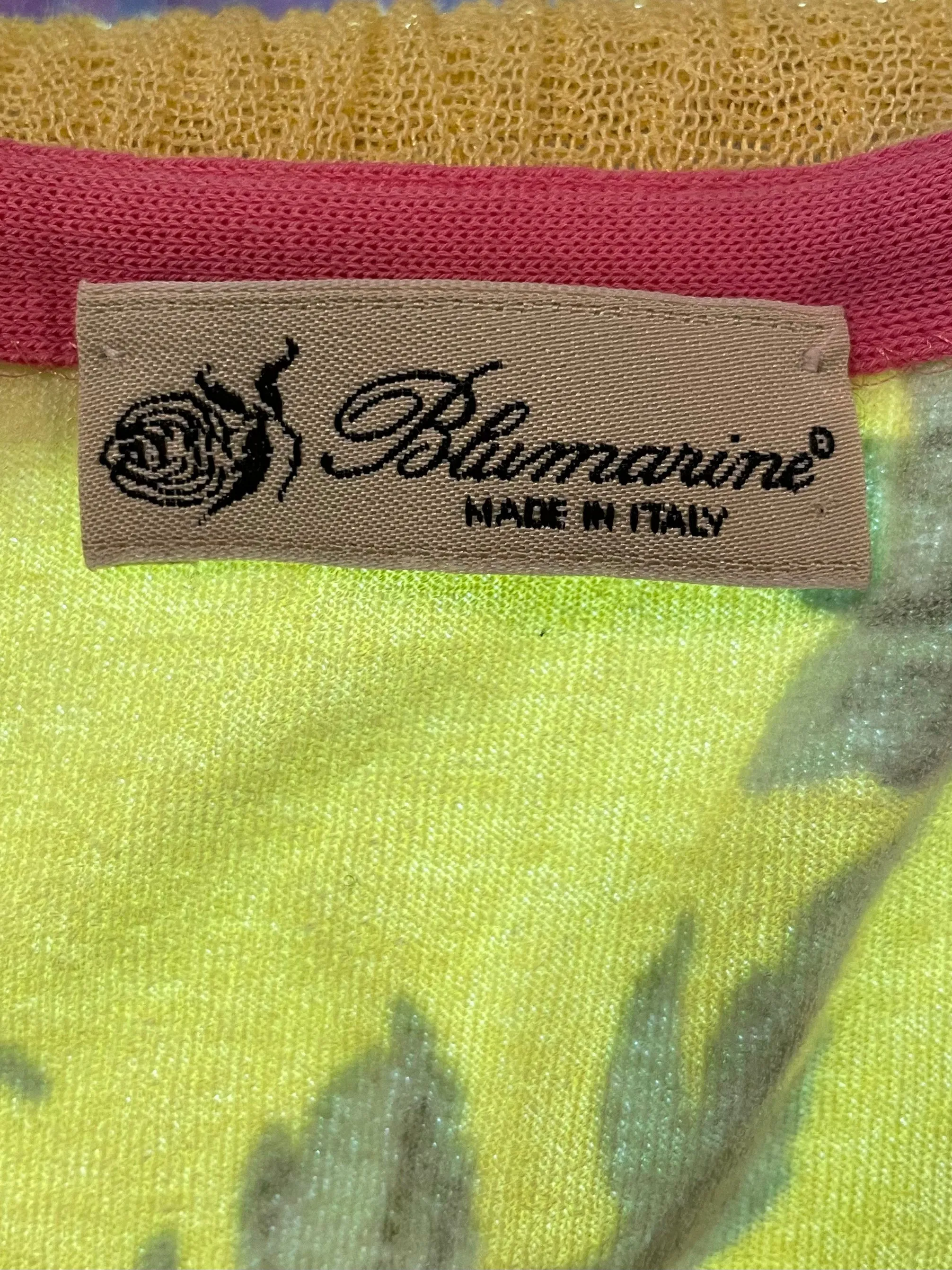 Blumarine Yellow Floral sweater