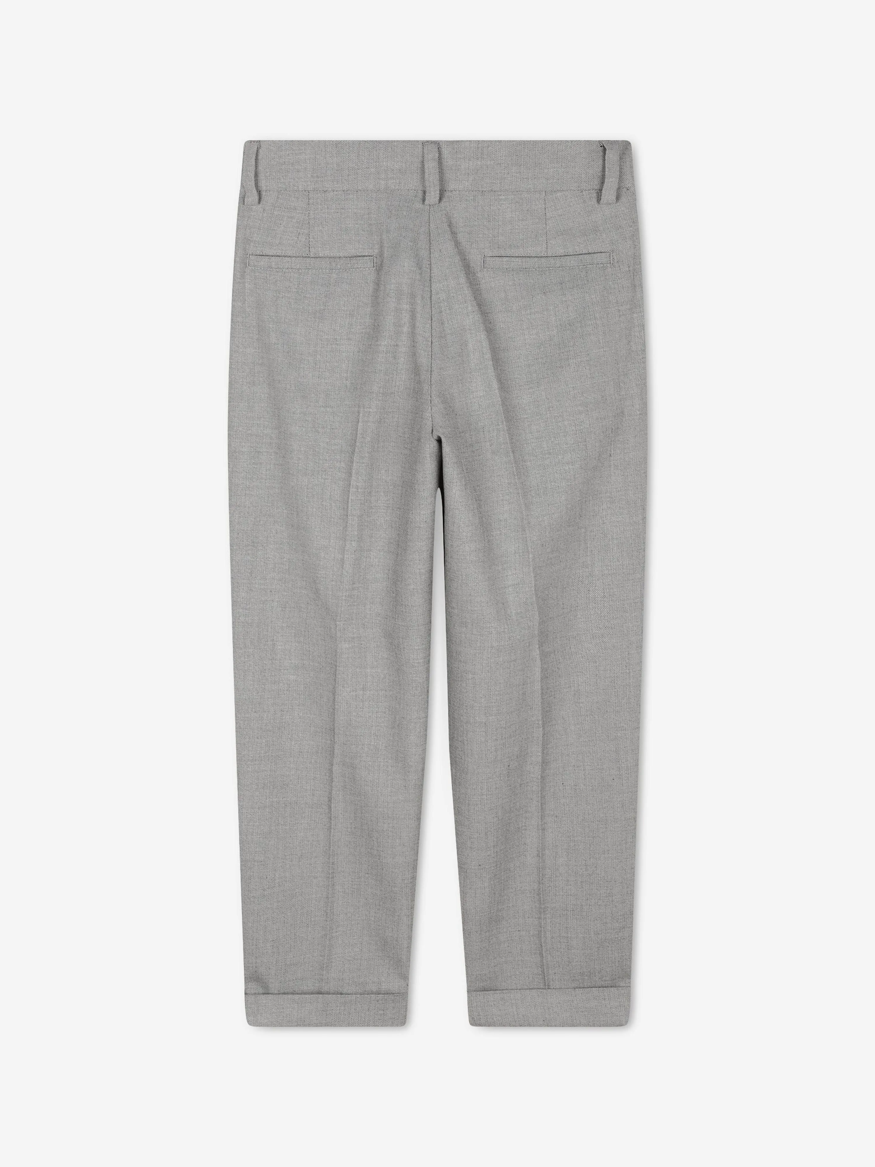 BOSS Boys Suit Trousers in Grey