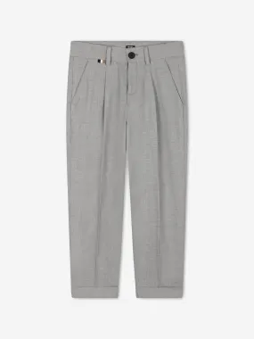 BOSS Boys Suit Trousers in Grey