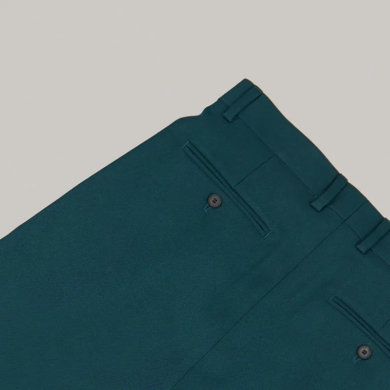 both X SECOND LAYER-WIDE PLEATED PANTS-ARCTIC BLUE