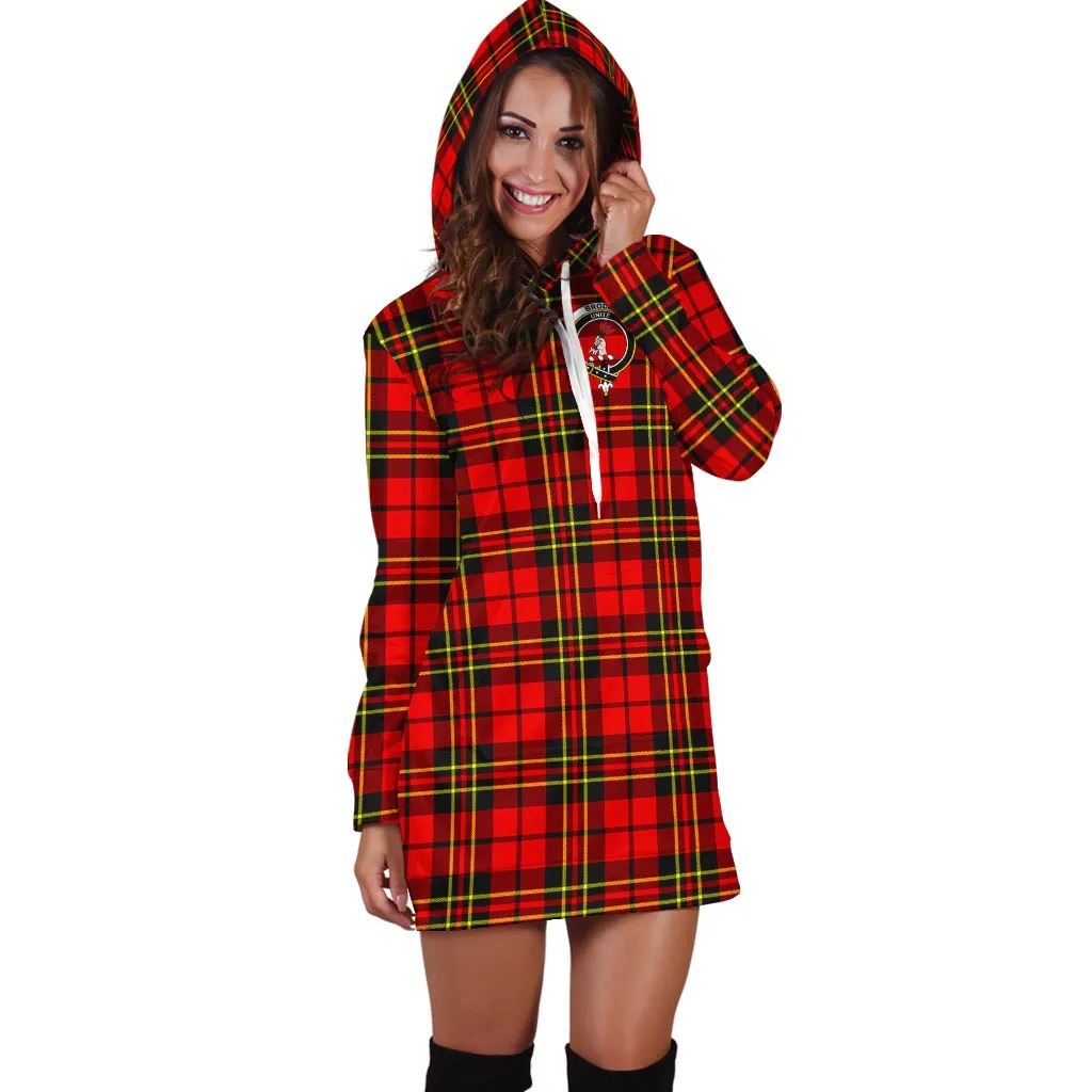 Brodie Modern Tartan Hoodie Dress with Family Crest