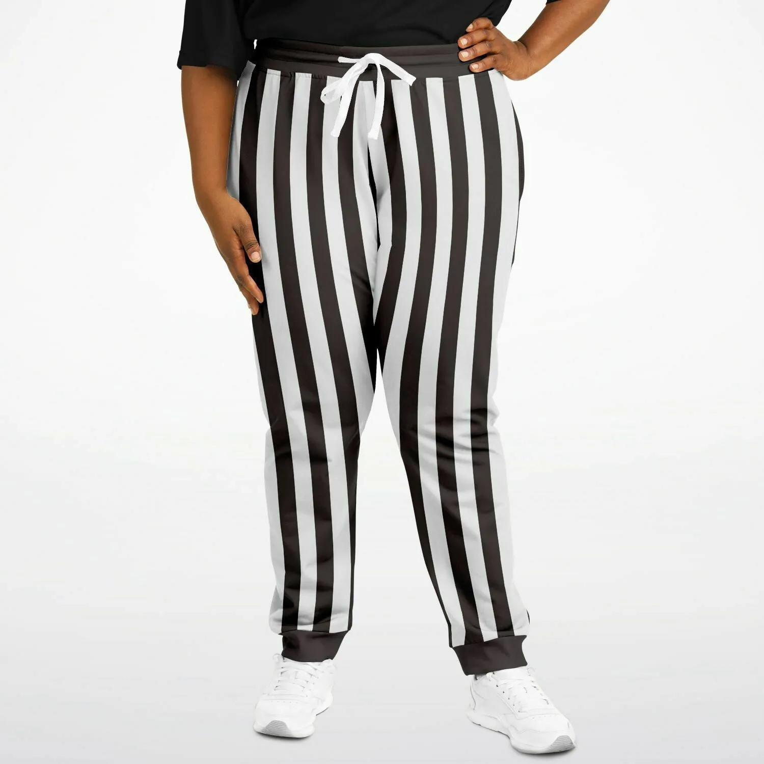 Brown Striped Classy Unisex Joggers with PLUS sizes