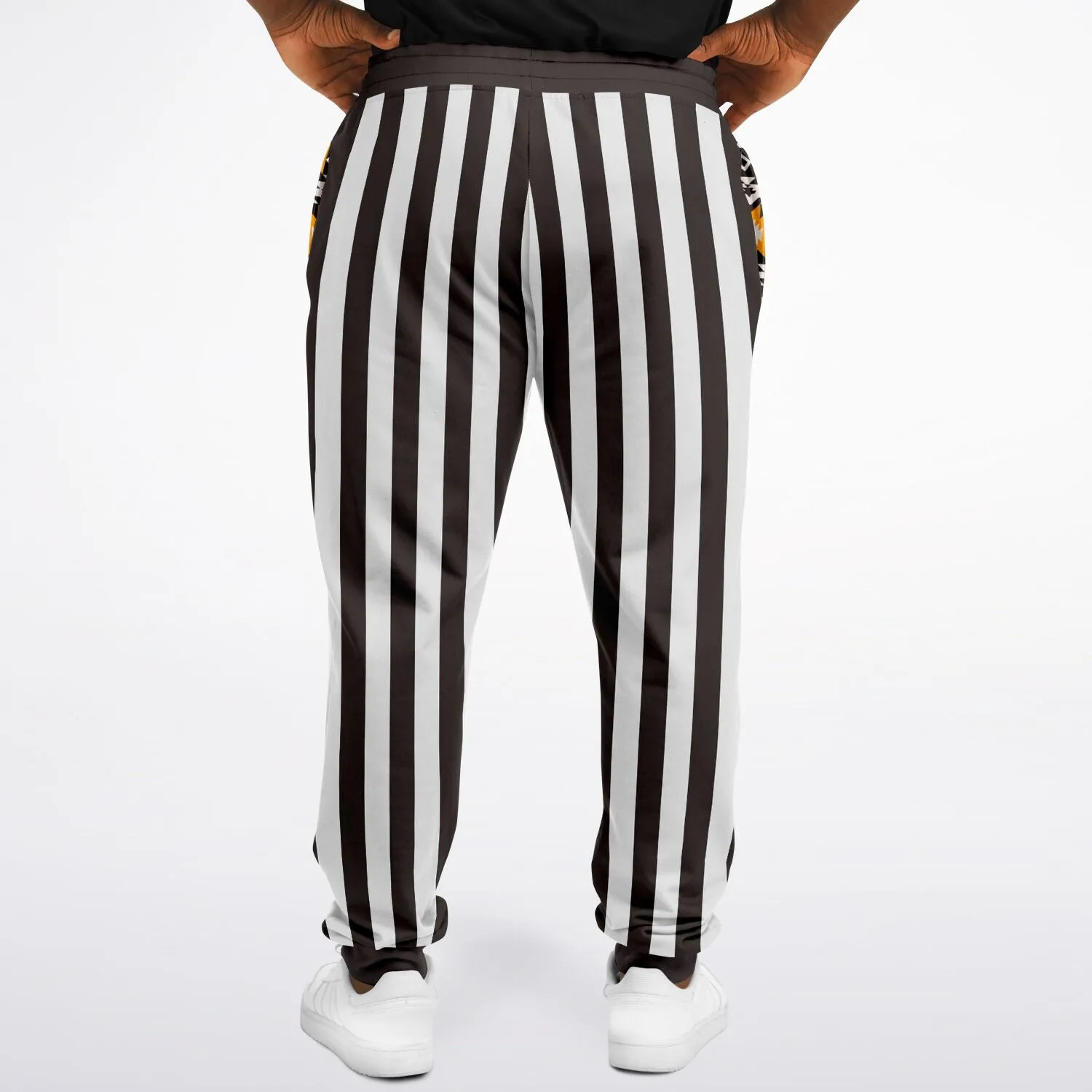 Brown Striped Classy Unisex Joggers with PLUS sizes