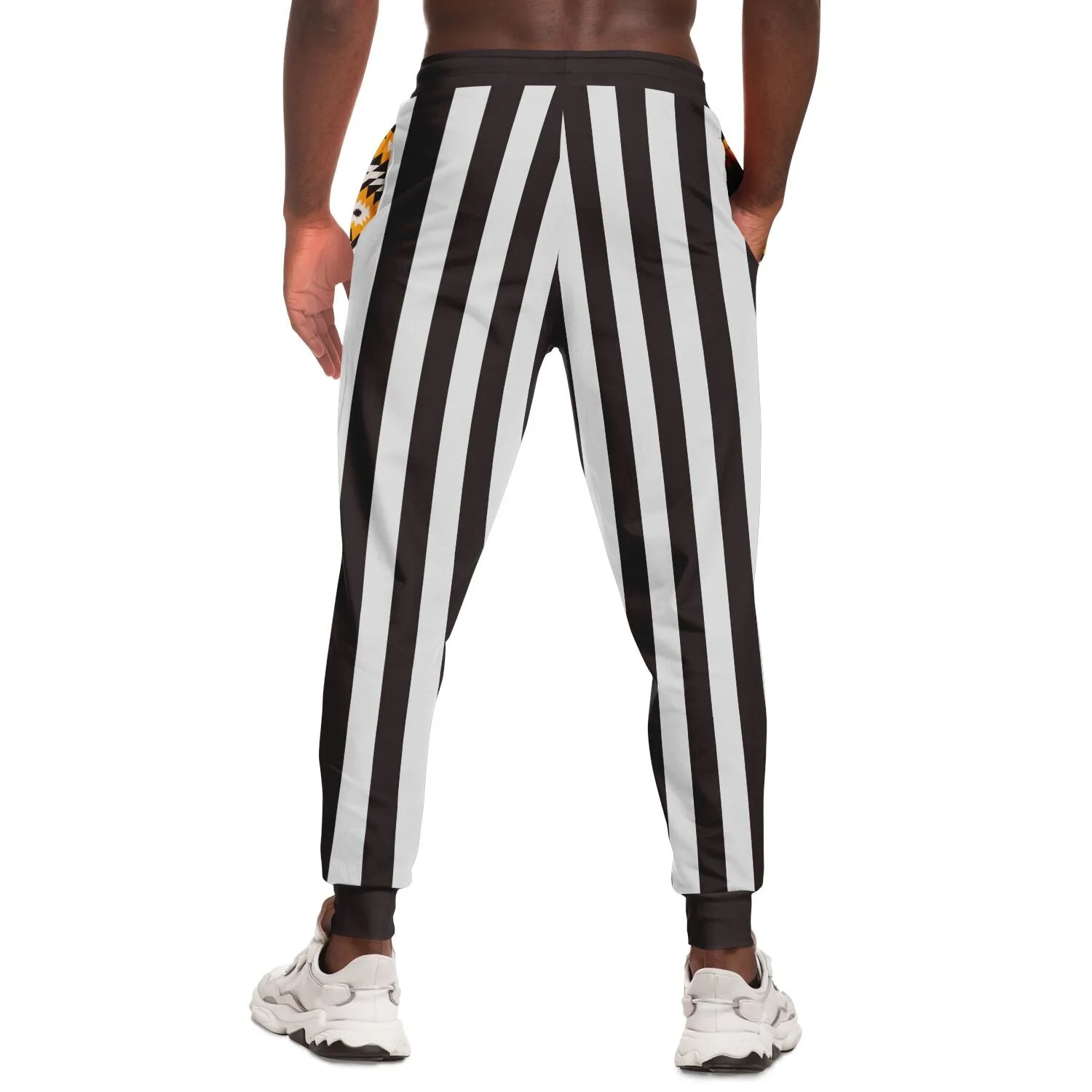 Brown Striped Classy Unisex Joggers with PLUS sizes