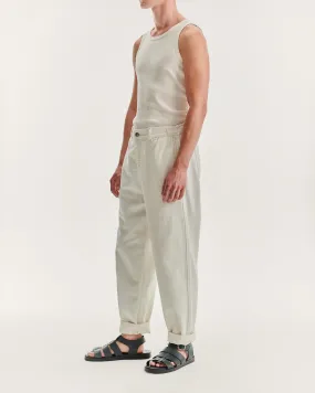 Calder Cotton Twill Pant Ecru