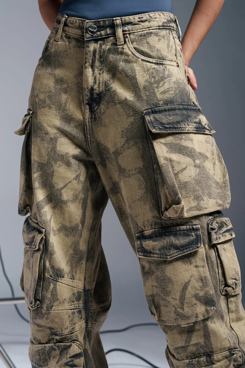 Camoclipse Baggy Barrel Cargo Jeans