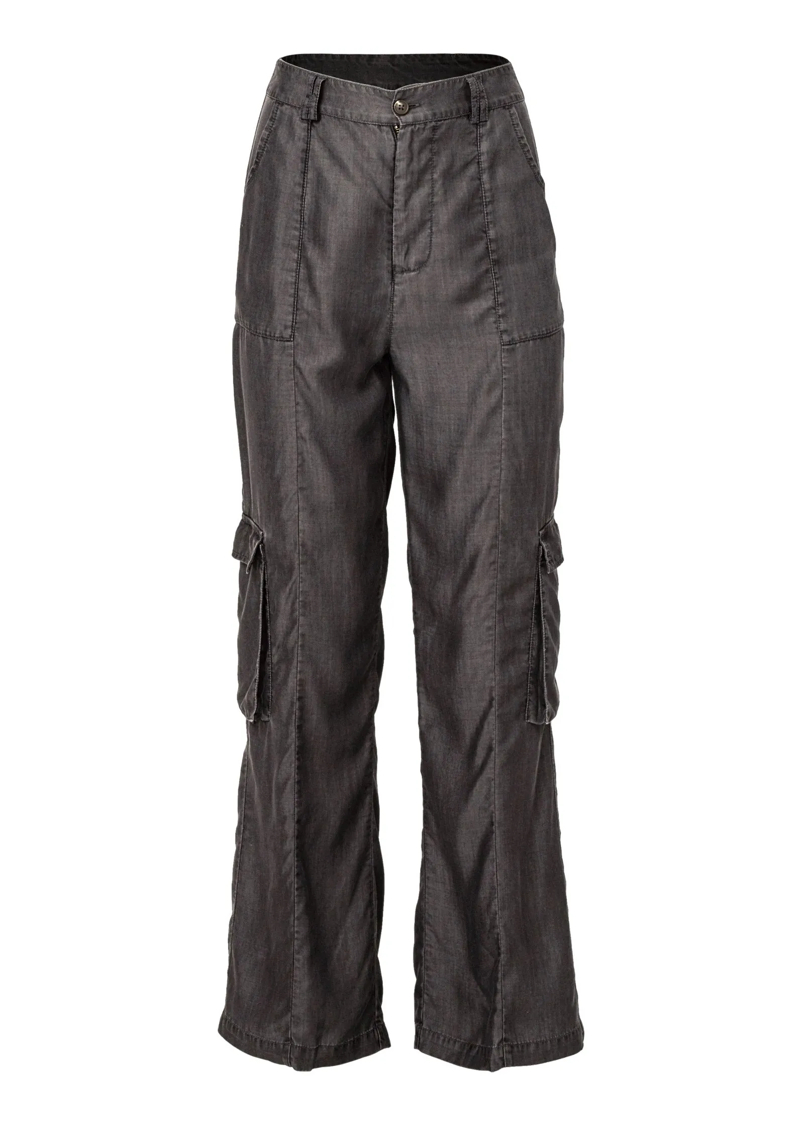 Chambray Cargo Pants  - Gray Heather