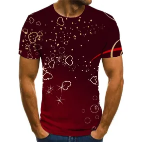 Christmas T-shirt Men New Year Tshirts Cool Love Tshirts Casual Party Tshirt Anime