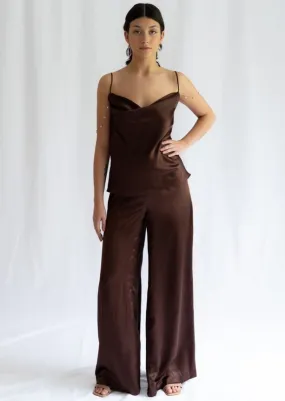 Claudia silk wide-leg pants