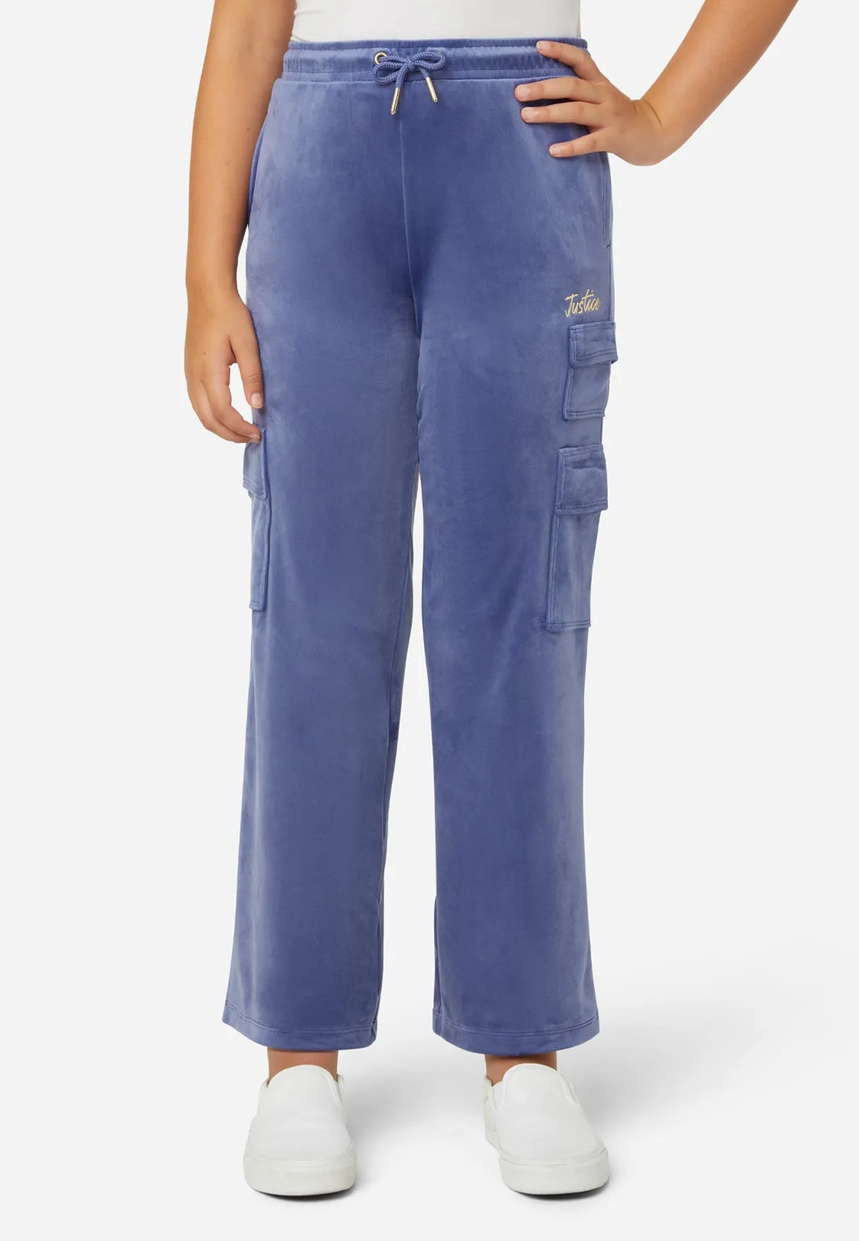 Comfy-Cute Velour Cargo Pant