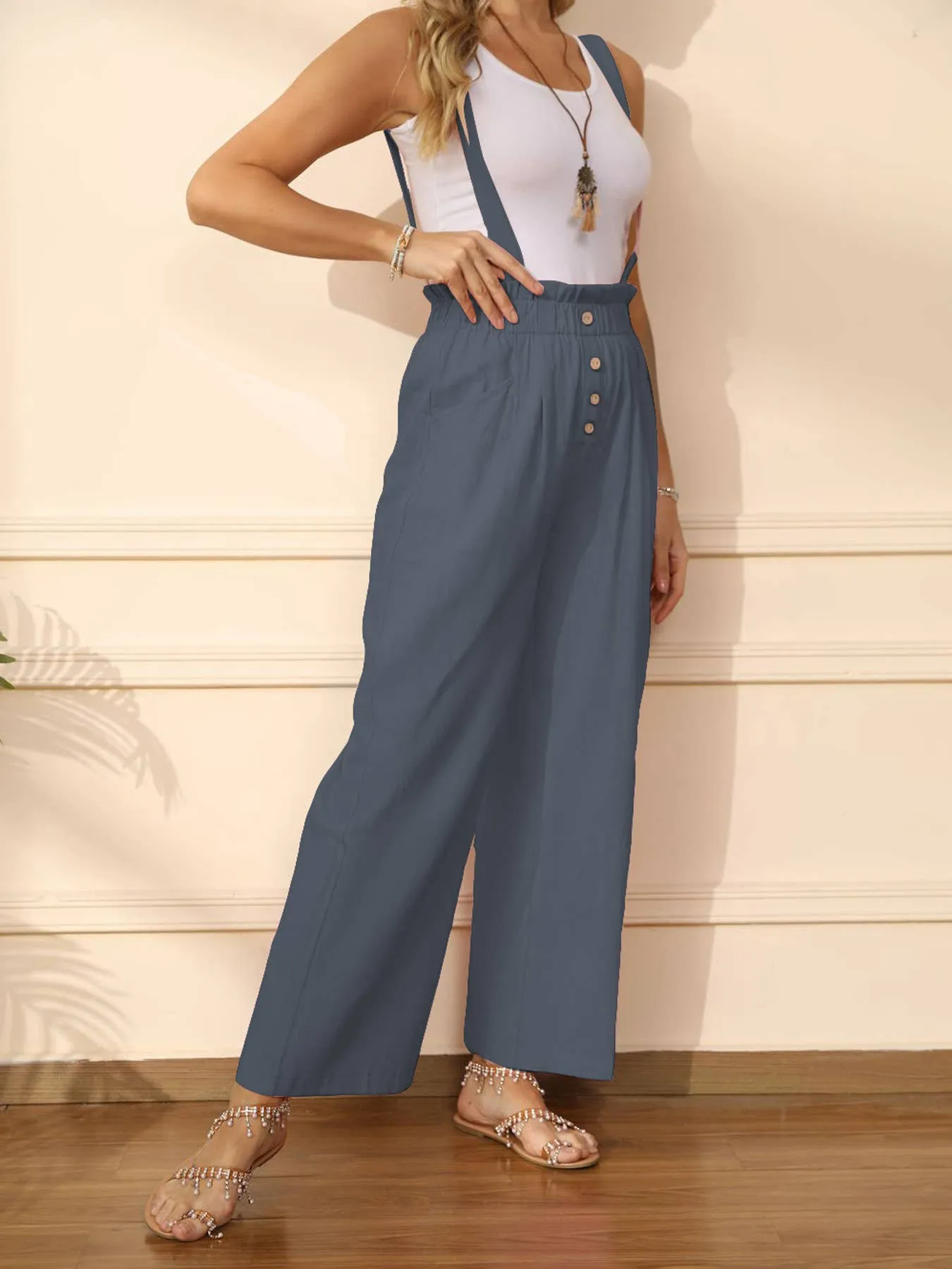 COTTON STRAIGHT ADJUSTABLE OVERALLS_CWSJS0714