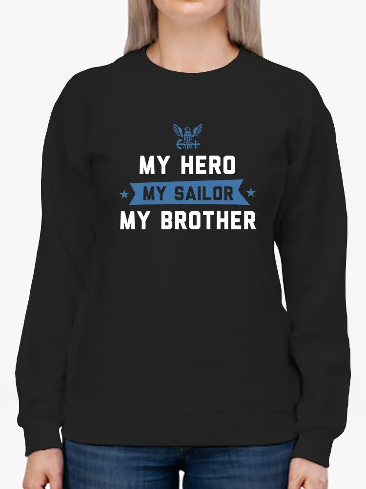 Dad Sailor Brother Sweatshirt Women's -Navy Designs