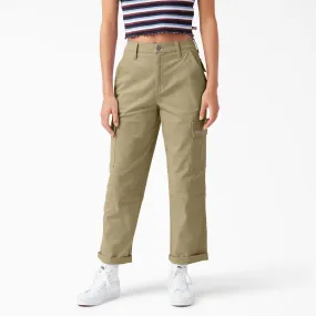 DICKIES - WOMEN'S CROPPED CARGO PANTS DESERT SAND