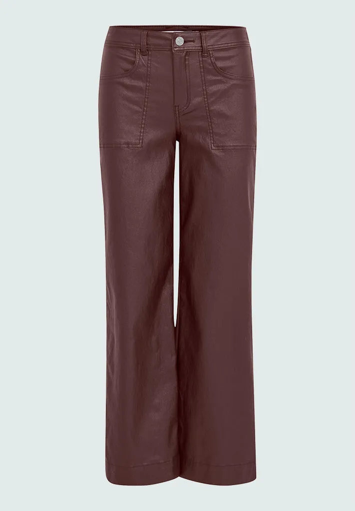 DSFlorence Coated Pants - Sassafras Bordeaux