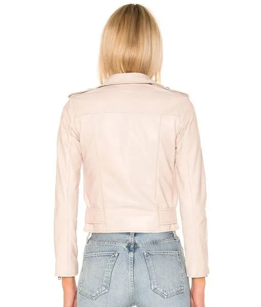 Elizabeth Tulloch Ivory Leather Jacket