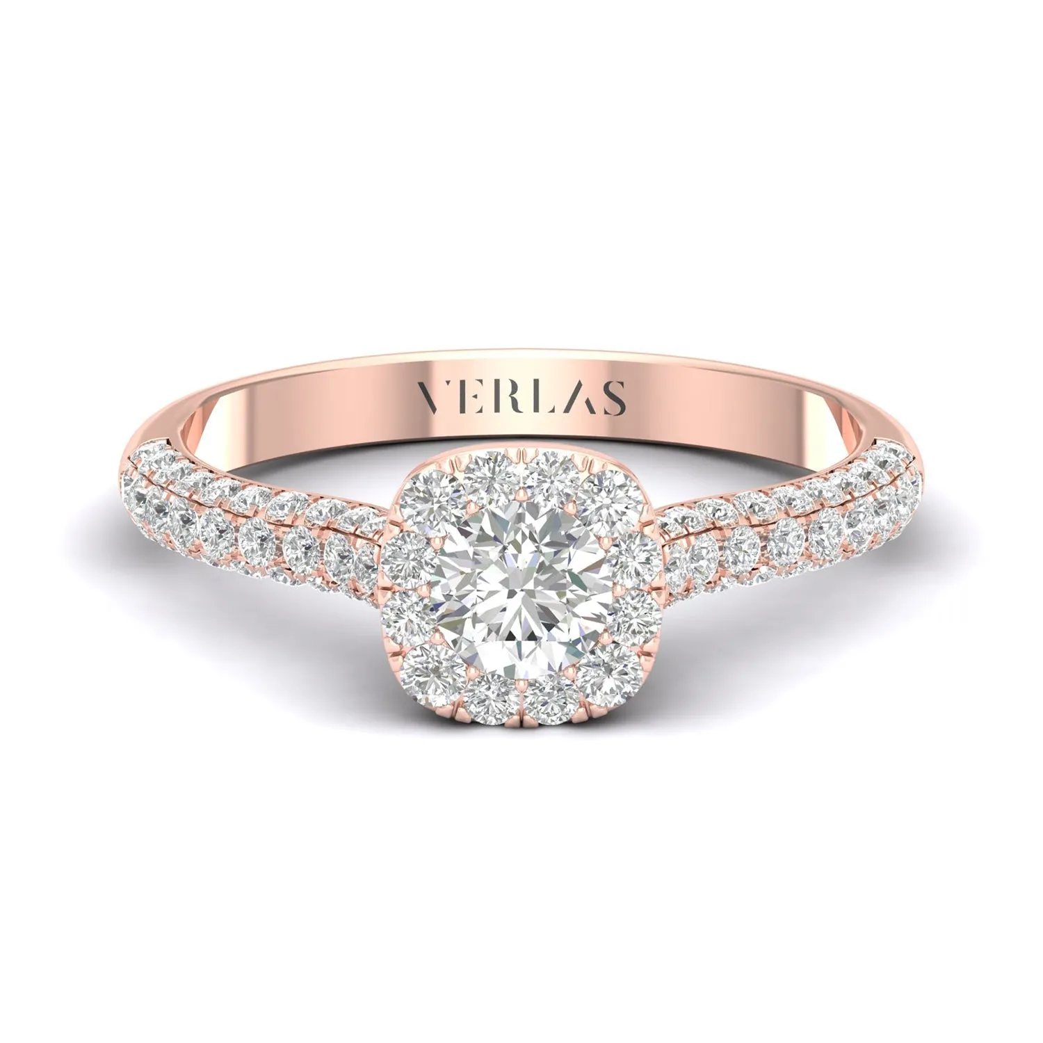 Embellished Iconic Round-Princess Halo Ring