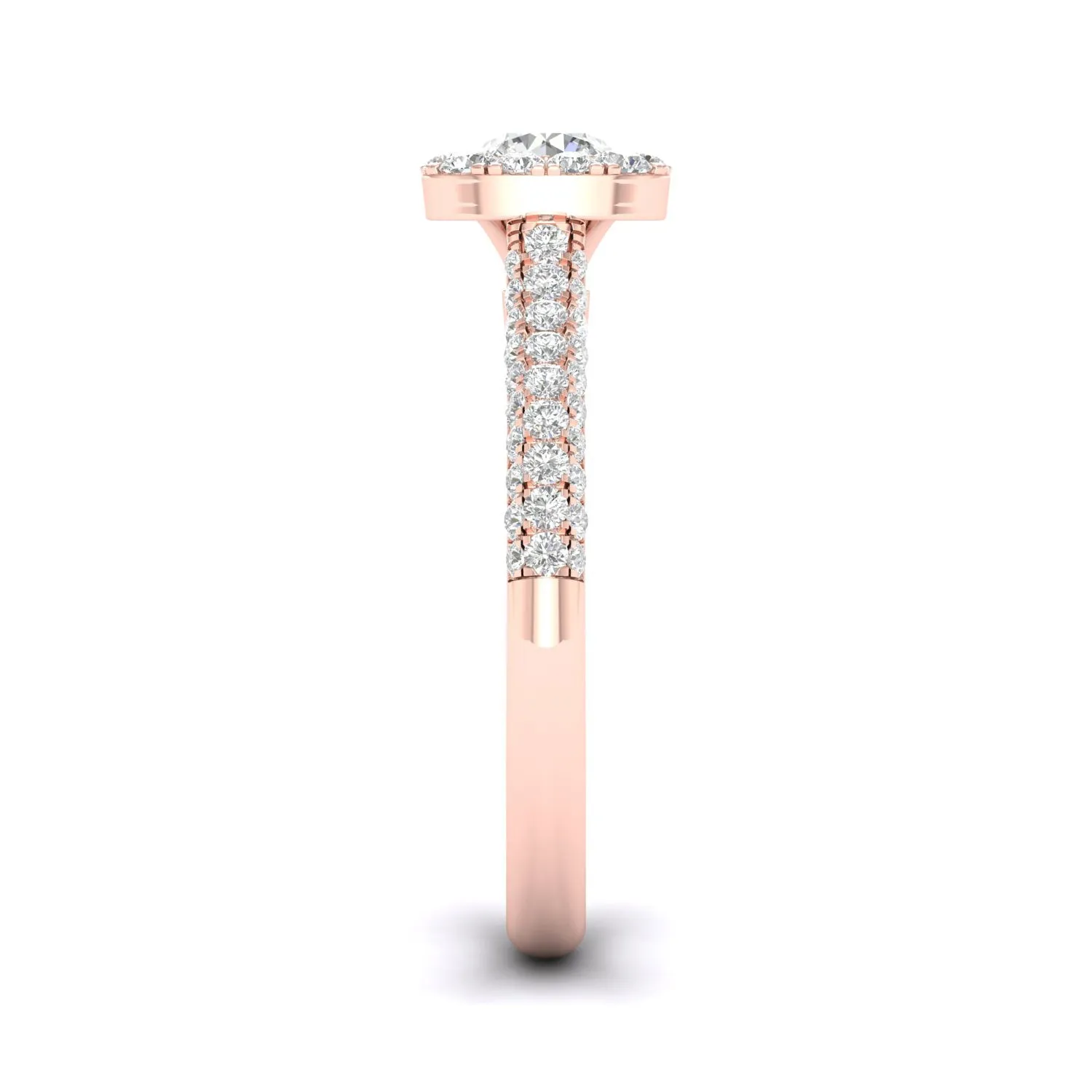 Embellished Iconic Round-Princess Halo Ring