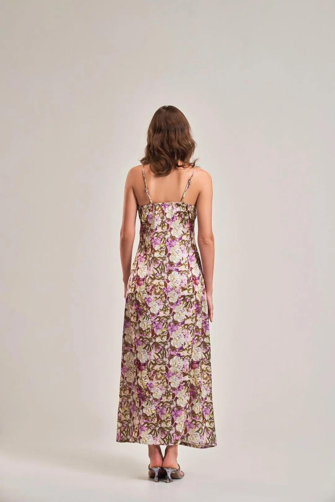 FLORAL A- LINE  MAXI DRESS