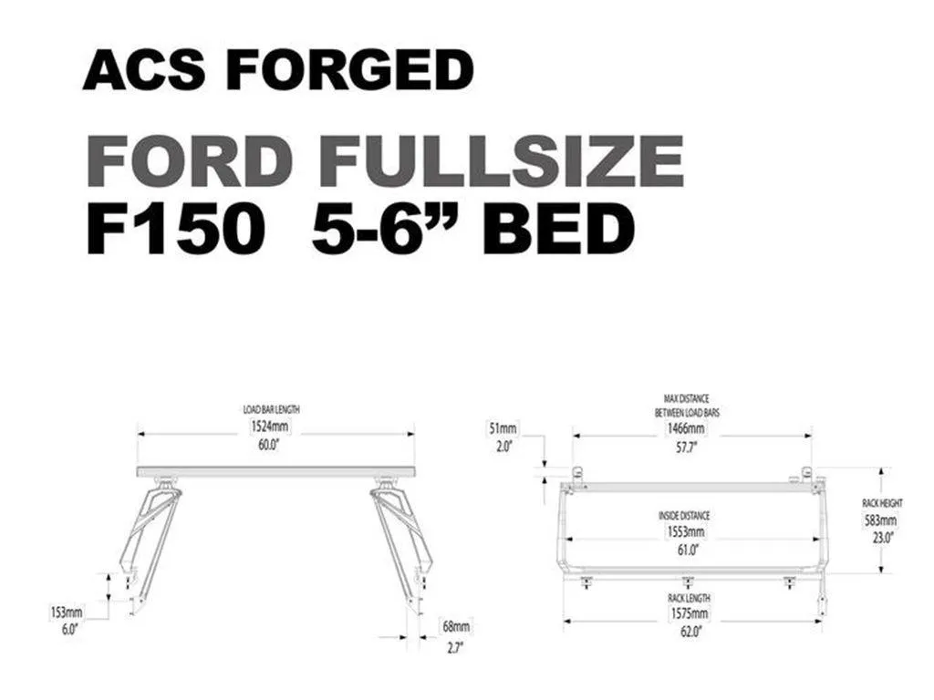 Front Runner Forged Active Cargo System - Ford F-150 5'6" Bed 2004-Current