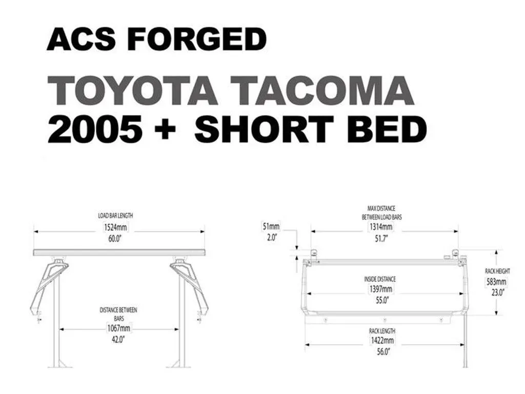 Front Runner Forged Active Cargo System - Toyota Tacoma 5' Bed 2005-Current