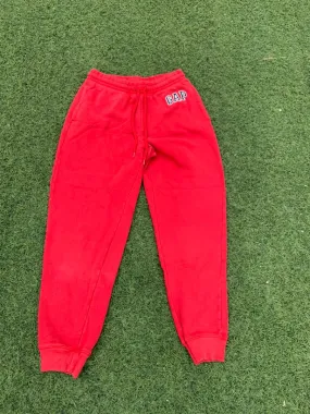 Gap plain red joggers size 7-8years