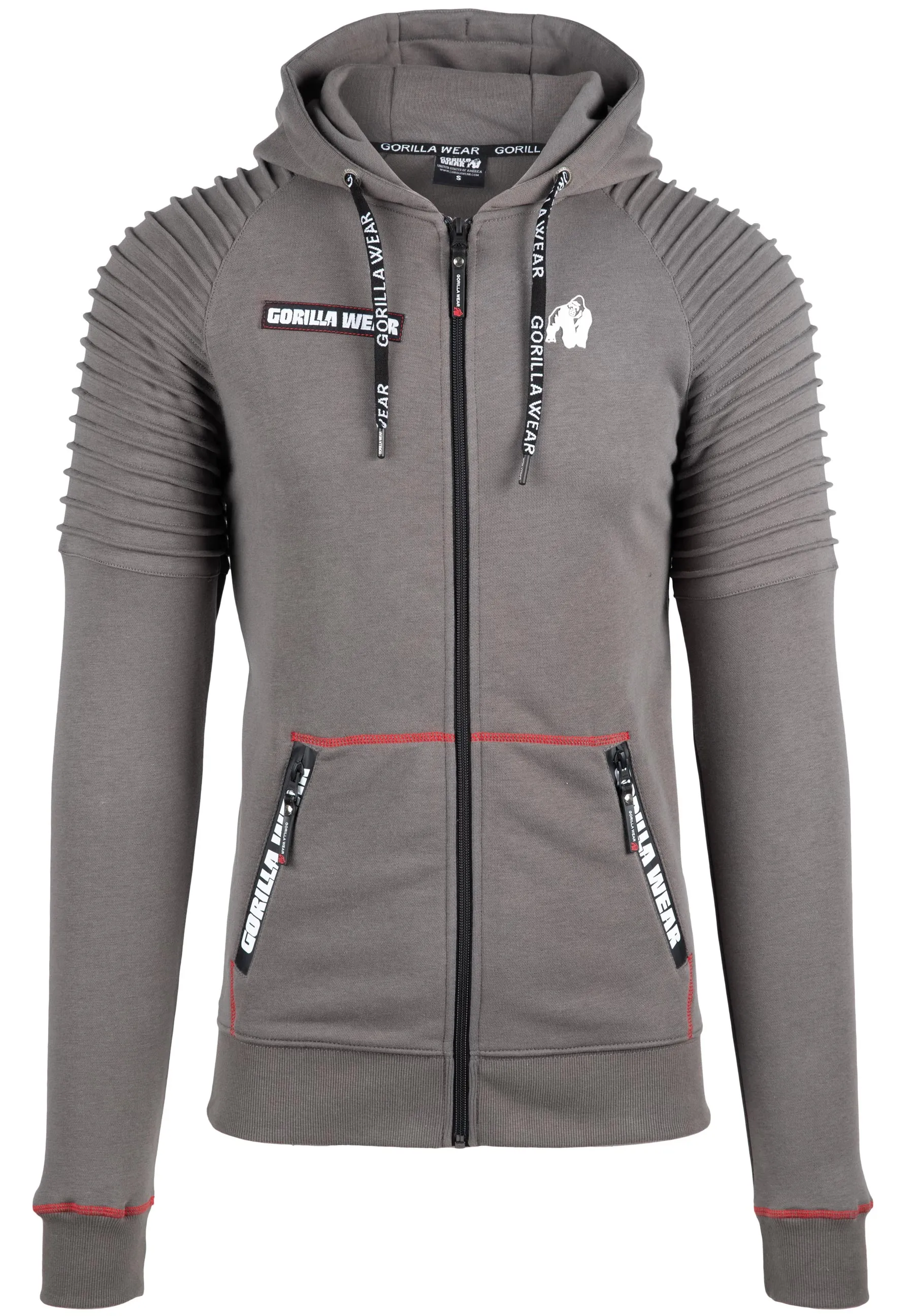 Georgia Zipped Hoodie - Gray