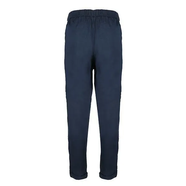 GIRLS JOGGERS WITH SIDE STRIPES -  NAVY BLUE