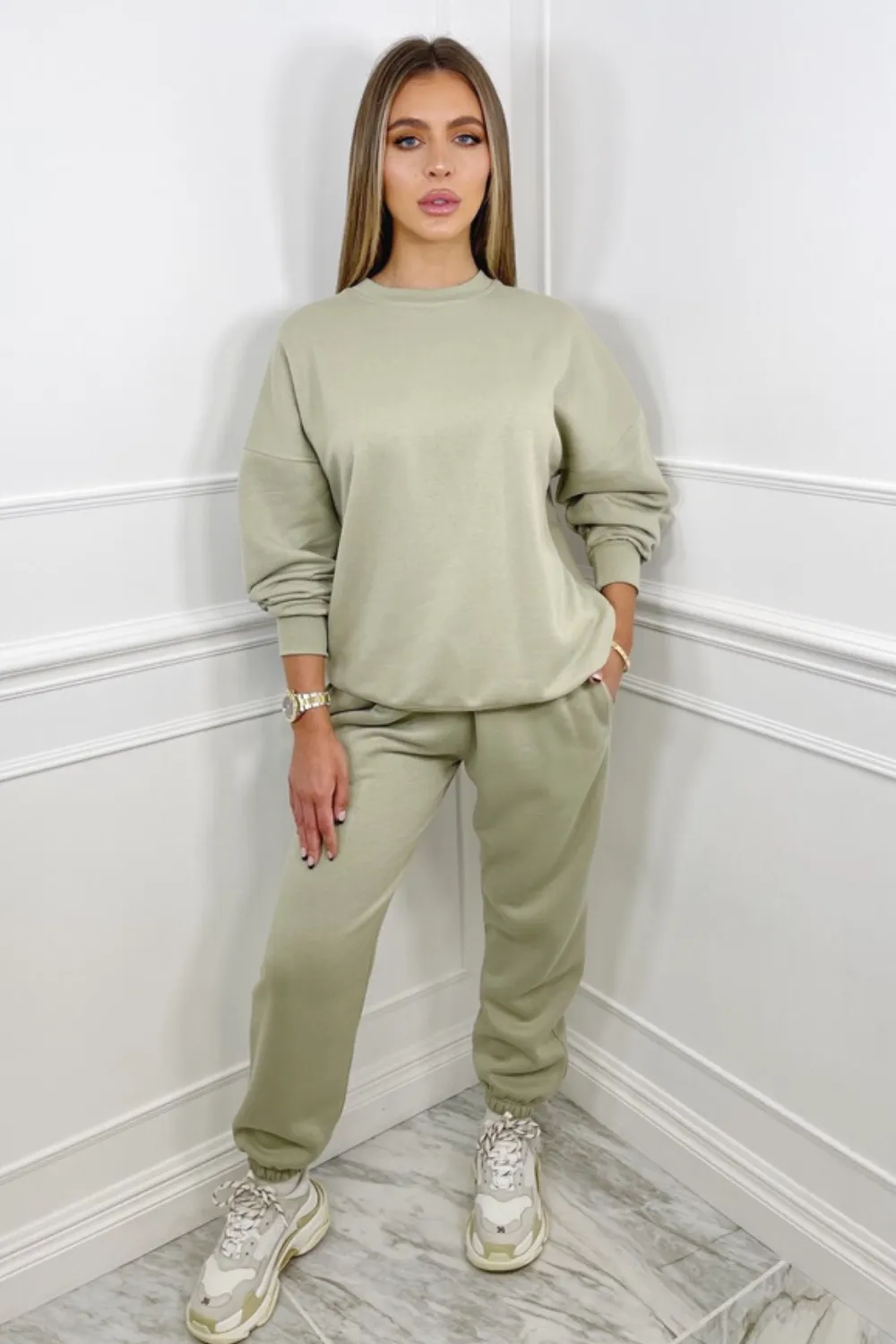 Glamify sage sweater essential loungewear set