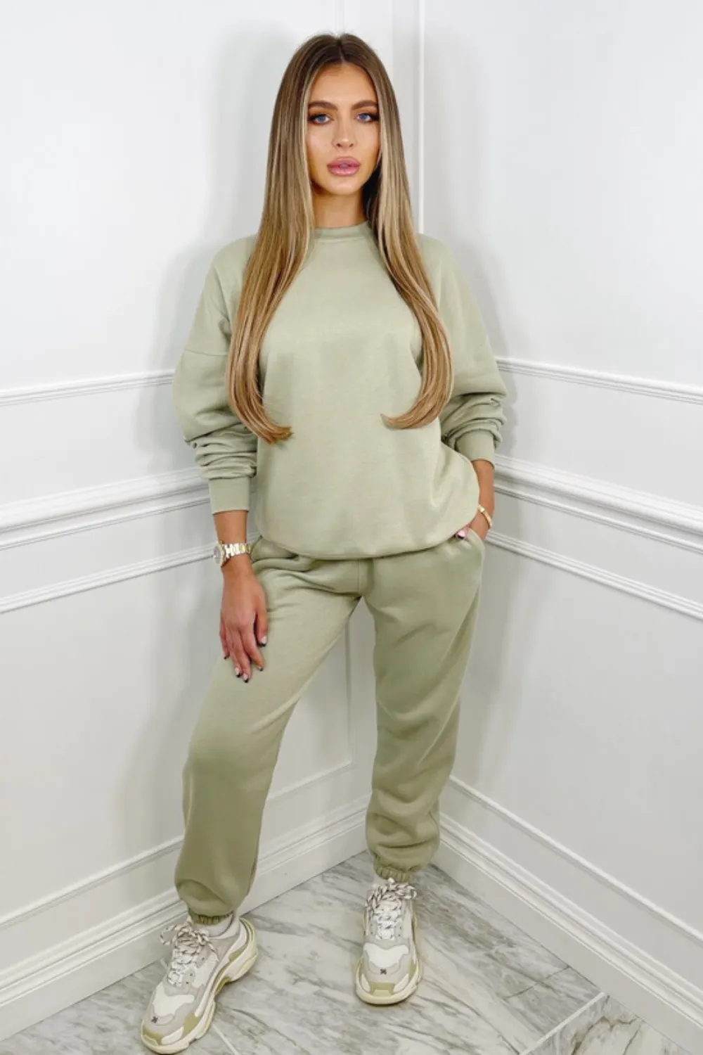 Glamify sage sweater essential loungewear set