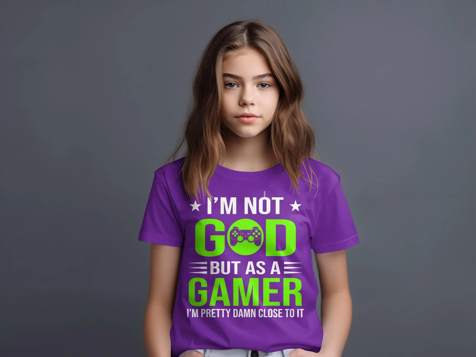 God Gamer Graphic Design Gaming T-Shirt