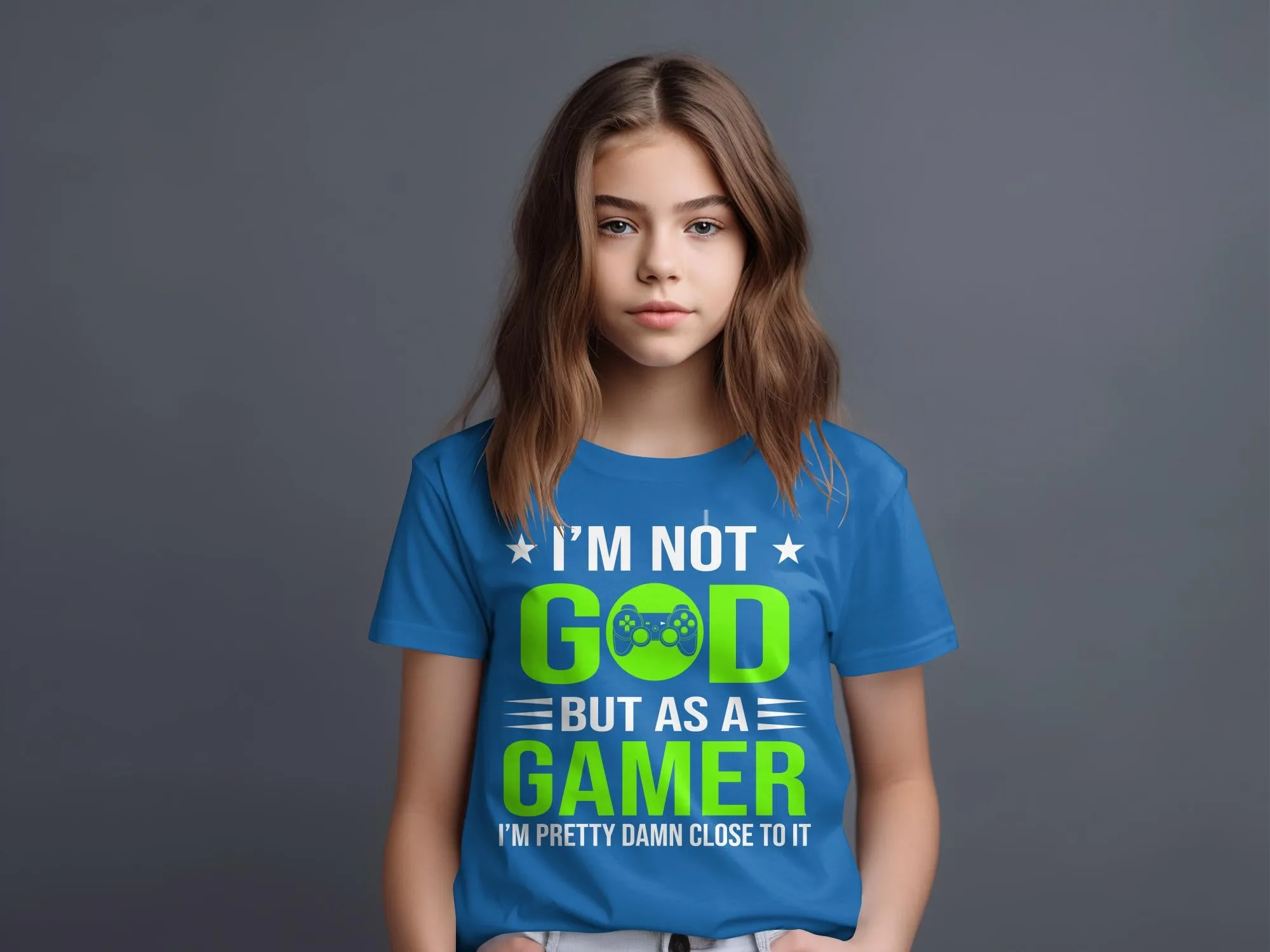 God Gamer Graphic Design Gaming T-Shirt