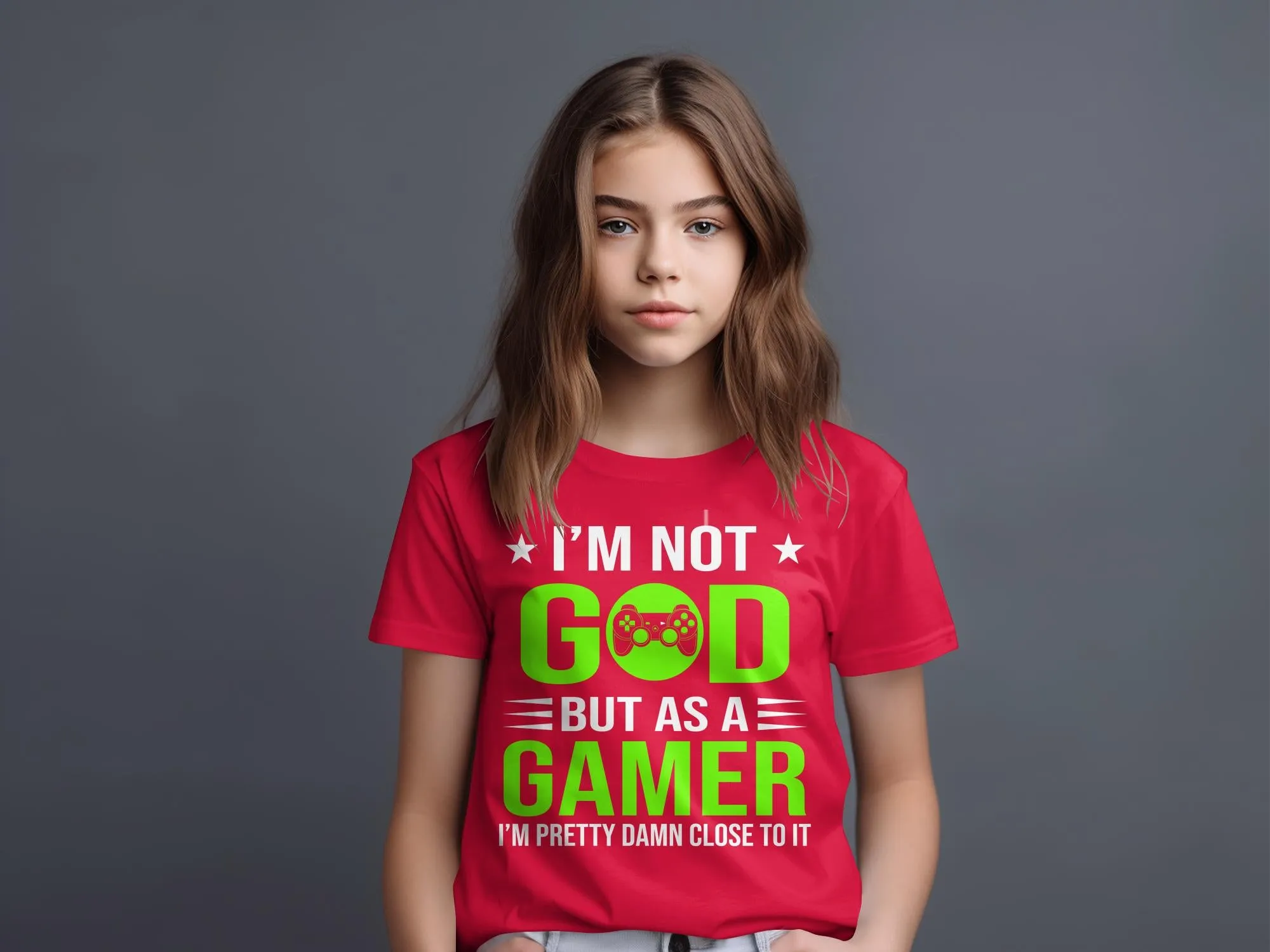 God Gamer Graphic Design Gaming T-Shirt