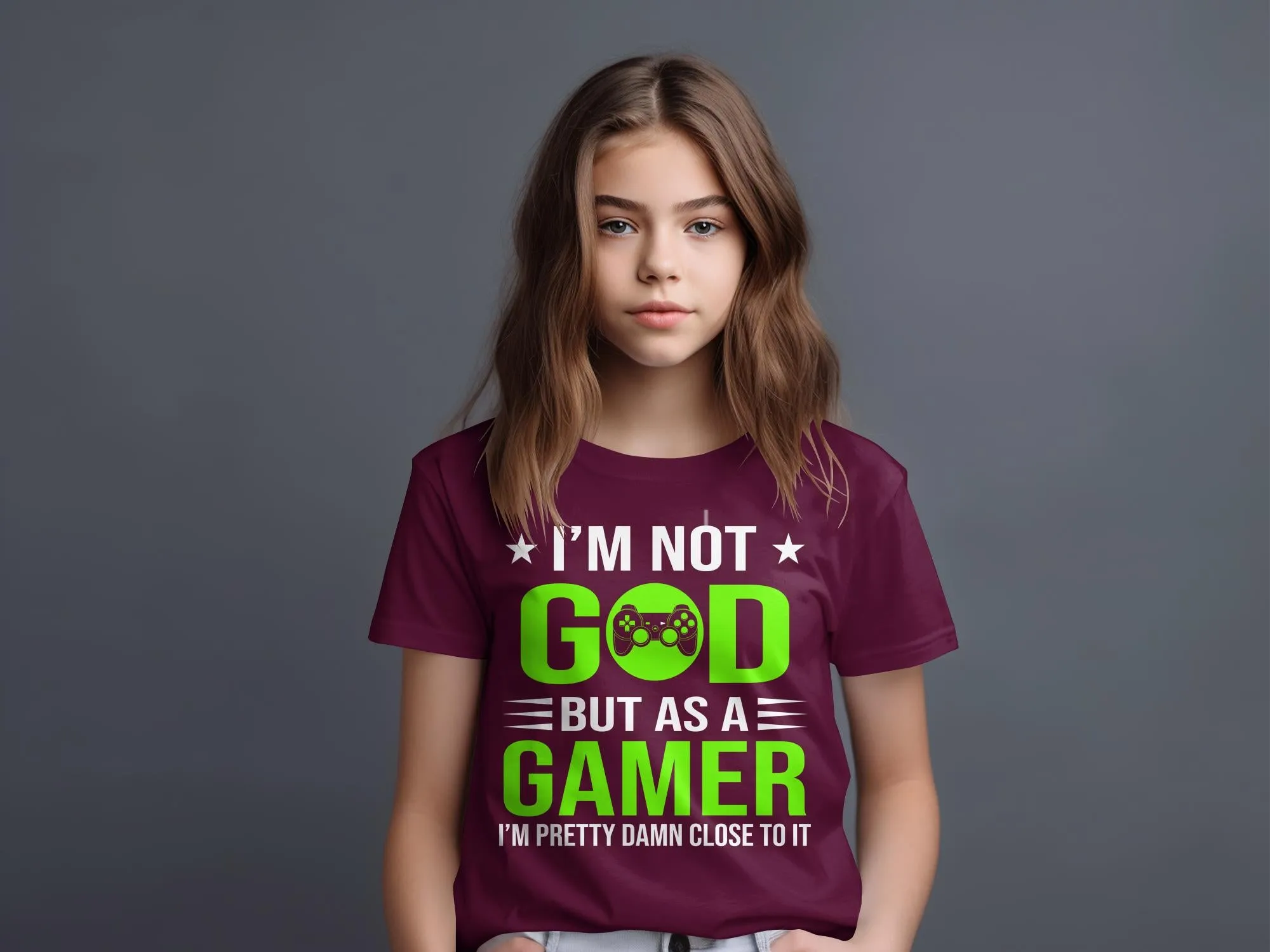 God Gamer Graphic Design Gaming T-Shirt